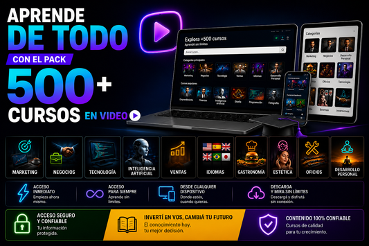Pack De 500 Cursos Digitales: Múltiples Habilidades Paso A Paso